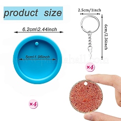 Flat Round Shape Keychain Molds Silicone Molds&nbsp;SIMO-PW0001-340