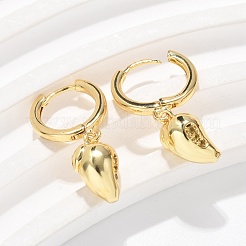 Brass Cubic Zirconia Hoop Earrings&nbsp;EJEW-Q015-01G-F
