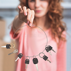 10Pcs Stainless Steel Cable Wire Keychains&nbsp;STAS-ME0003-35