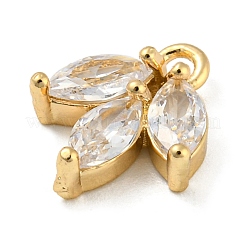 Brass with Clear Cubic Zirconia Charms&nbsp;KK-G478-02E-KCG