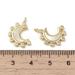 Rack Plating Brass Micro Pave Cubic Zirconia Pendants&nbsp;KK-C052-29G