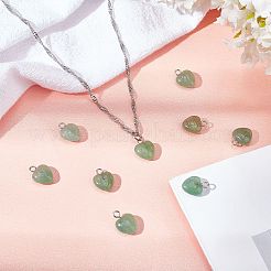 24Pcs Natural Green Aventurine Charms&nbsp;G-BC0001-21B