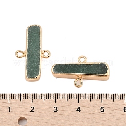 Natural Green Aventurine Connector Charms&nbsp;G-N344-05B