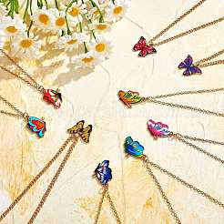 6Pcs Butterfly Pendant Necklaces for Women&nbsp;JN1066A