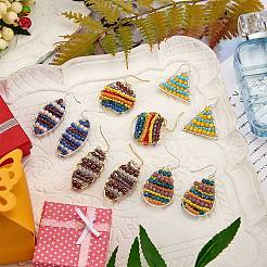 DIY Beads Geometry Drop Earring Making&nbsp;DIY-SZ0007-02