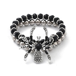 Punk Style Alloy Plastic Charm Bracelets&nbsp;LS-BJEW-K269-01P