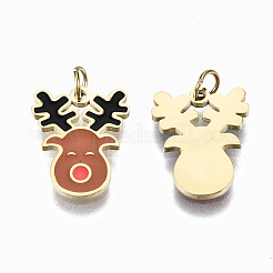 316 Surgical Stainless Steel Enamel Charms&nbsp;STAS-S116-009G