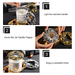 Zinc Alloy Candle Toppers&nbsp;AJEW-PH0017-58-WH