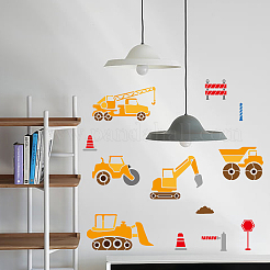 1 Set Engineering Vehicle PET Hollow Out Drawing Painting Stencils&nbsp;DIY-MA0001-31
