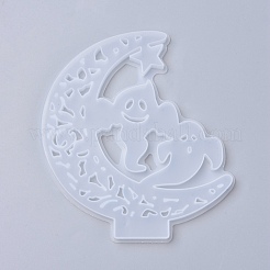 Halloween DIY Crescent Ghost Silicone Statue Molds&nbsp;X-DIY-I034-03
