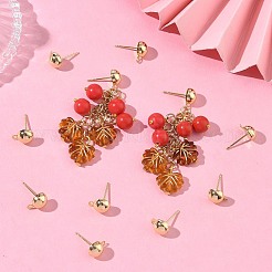 SHEGRACE Brass Stud Earring Findings&nbsp;XGR0024G-35G