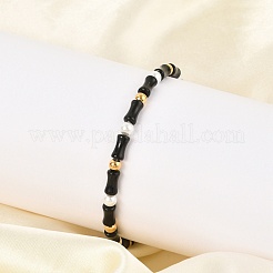 304 Stainless Steel Beaded Bracelets for Women&nbsp;BJEW-M056-08G-04