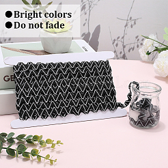 24.5~25 yards Two Tone Polyester Wave Lace Trim Ribbon&nbsp;OCOR-GF0004-35D