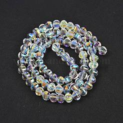 Electroplate Transparent Glass Beads Strands&nbsp;EGLA-B011-08A-AB02