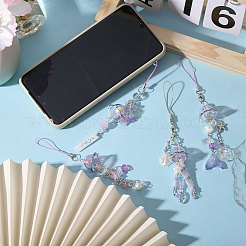 4Pcs 4 Styles Resin & Acrylic Mobile Straps&nbsp;HJEW-CA0001-76