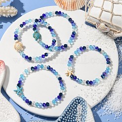 Electroplated Glass Beaded Stretch Bracelets&nbsp;BJEW-JB10900