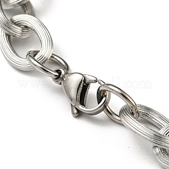 Non-Tarnish 201 Stainless Steel Cable Chain Bracelets&nbsp;STAS-Z056-10P