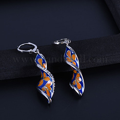 Alloy Enamel Hoop Earrings&nbsp;FS-WGD1429-01