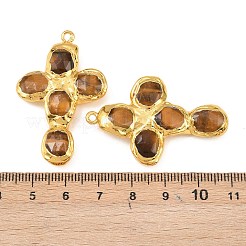 Natural Tiger Eye Faceted Pendants&nbsp;KK-H516-22G