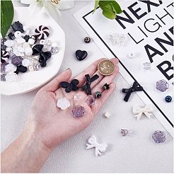 150 Pieces Random Rose Acrylic Beads Bear Pastel Spacer Beads Butterfly Loose Beads for Jewelry Keychain Phone Lanyard Making&nbsp;JX543D