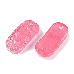 Spray Painted Transparent Glass Connector Charms&nbsp;X1-GLAA-H035-06F
