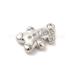 Brass Micro Pave Cubic Zirconia Charms&nbsp;KK-P278-10P