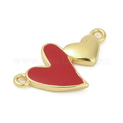 Brass Enamel Connector Charms&nbsp;KK-G526-05G