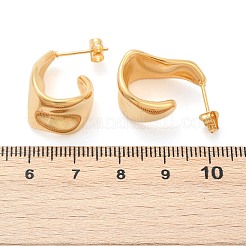 Ion Plating(IP) 304 Stainless Steel Twist Teardrop Stud Earrings&nbsp;EJEW-K244-18G