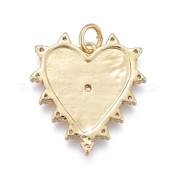 Brass Micro Pave Clear Cubic Zirconia Pendants&nbsp;ZIRC-M108-29-G
