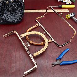 2Pcs 2 Style Wooden Bag Handles&nbsp;FIND-GA0001-46
