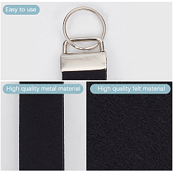 4Pcs 2 Styles Felt Keychain Clasps&nbsp;FIND-GF0009-68