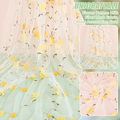 Flower Pattern Milk Fiber Mesh Fabric&nbsp;DIY-WH0888-09C
