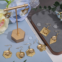6 Pairs 6 Styles Blank Glass Dome Dangle Earrings&nbsp;EJEW-AB00003