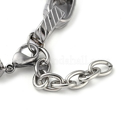 Non-Tarnish 304 Stainless Steel Box Chain Bracelet&nbsp;STAS-Z055-06P
