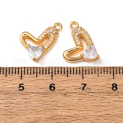 Brass Micro Pave Cubic Zirconia Pendants&nbsp;KK-A284-12G-03