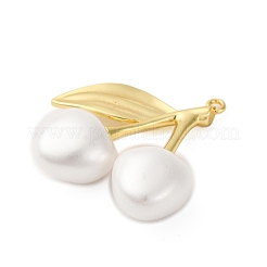 Brass & Plastic Cherry Pendants&nbsp;KK-I276-18G
