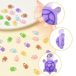60Pcs 6 Colors Luminous Resin Cabochons&nbsp;RESI-FS0001-95