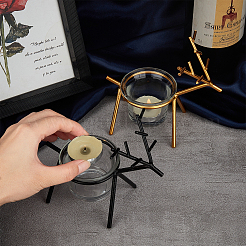 2 Sets 2 Colors Iron Candle Holder&nbsp;DJEW-GA0001-13