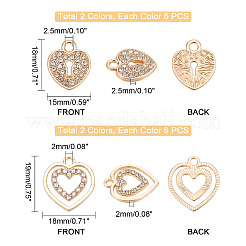 24Pcs 4 Style Alloy Pendants&nbsp;FIND-PH0003-44