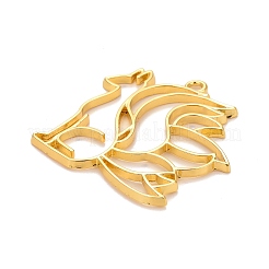 Alloy Open Back Bezel Pendants&nbsp;X-PALLOY-F280-03G