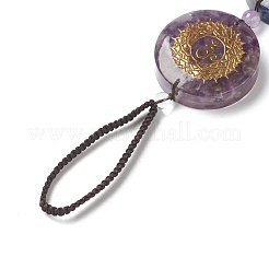 Natural Gemstone Chakra Hanging Pendant Decorations&nbsp;HJEW-P006-A01