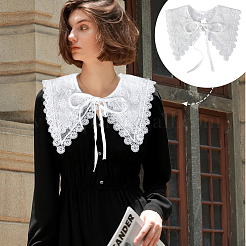 2Pcs 2 Styles Polyester Lace Collars&nbsp;AJEW-GA0008-50
