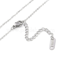 304 Stainless Steel Pave Clear Cubic Zirconia Heart & Ring Pendant Necklaces for Women&nbsp;NJEW-K276-06P