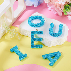 5Pcs 5 Styles Handmade Polymer Clay Rhinestone Big Pendants&nbsp;FIND-BT0001-39E
