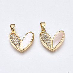 Brass Micro Pave Clear Cubic Zirconia Pendants&nbsp;LS-KK-Q277-005-NF