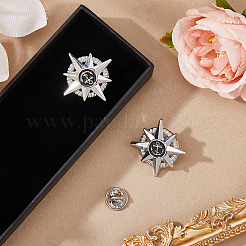 4Pcs Star with Anchor Alloy Enamel Lapel Pin Backs for Backpack Clothes&nbsp;JEWB-FH0002-71P