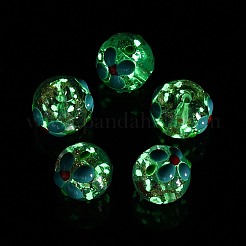Luminous Handmade Gold Sand Lampwork Beads&nbsp;LAMP-N035-04A