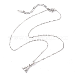 Alloy Rhinestone Letter Pendant Necklaces&nbsp;NJEW-JN04886