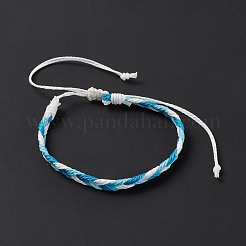 3Pcs 3 Style Natural Shell & Glass Braided Bead Bracelets Set&nbsp;BJEW-B065-07B