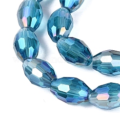 Electroplate Transparent Glass Beads Strands&nbsp;GL-N002-01A-A12